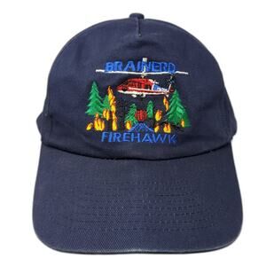 Brainerd Firehawk Snapback 5 Panel Cap Blue One Size Adjustable Embroidered KC